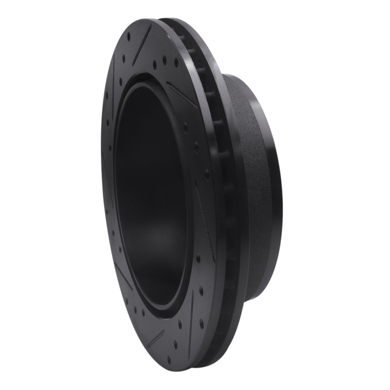 Chevrolet Express 3500 Brake Rotor (1) - Rear Right - R1 Concepts - Drilled & Slotted - Black - `99-`25